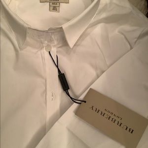 NWT White Burberry Women’s Button Down Shirt